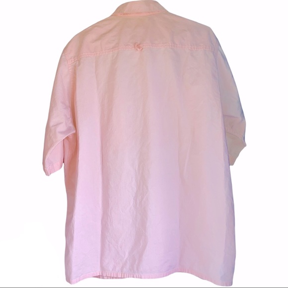 Vintage Mervyn’s Mens Pink Button Down Short Sleeve Large - Picture 2 of 8
